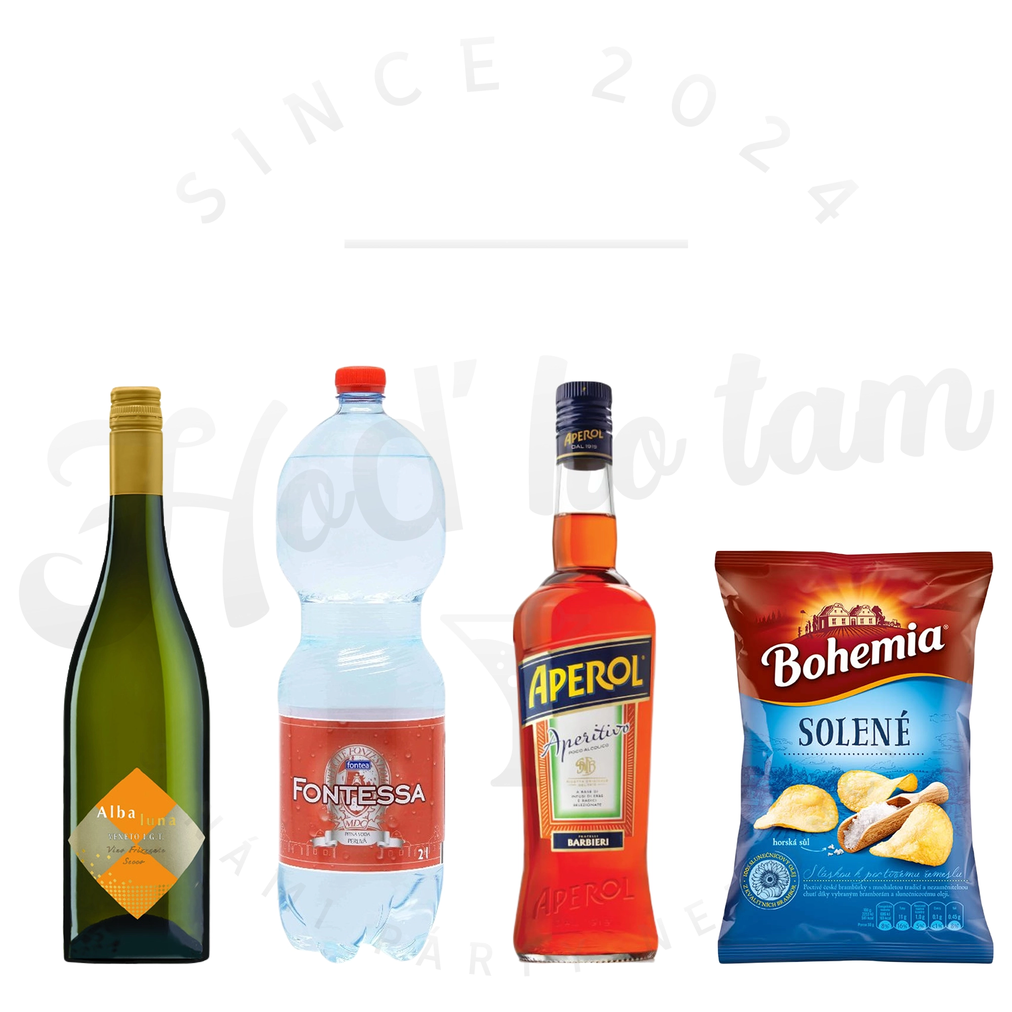 APEROL 1l, PROSECCO 0,75l, SODA 2l, Bohemia chips 60g ZDARMA