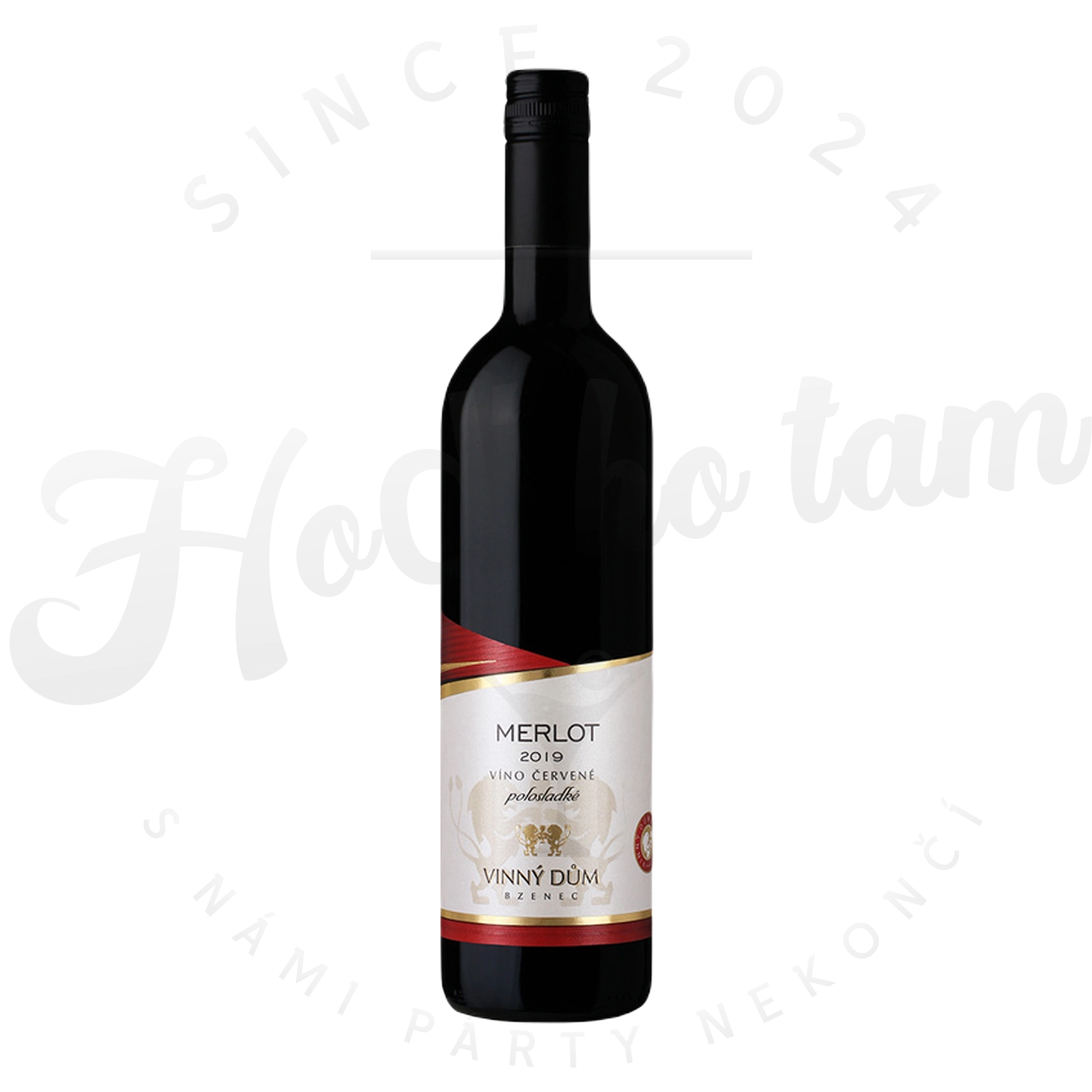Červené - Merlot polosladké - Vinný dům 0,7l
